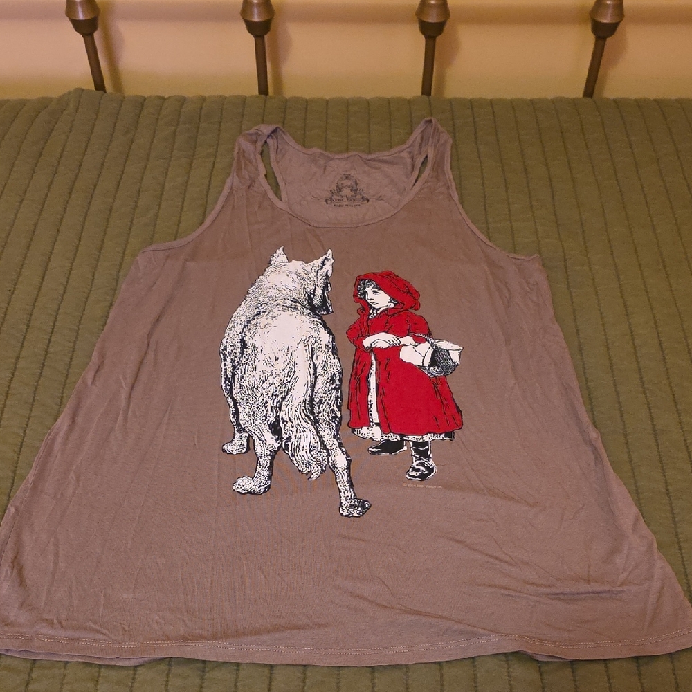 Bear Dance Graphic Tank Top in Tan